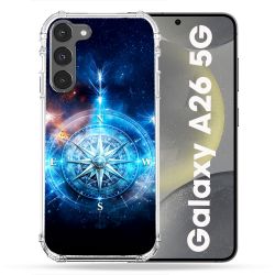 Coque Renforcée Pour Samsung Galaxy A26 5G Voyage Rose des Vents Stellaire