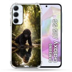 Coque Renforcée Pour Samsung Galaxy A35 5G Animal Gorille Reflet
