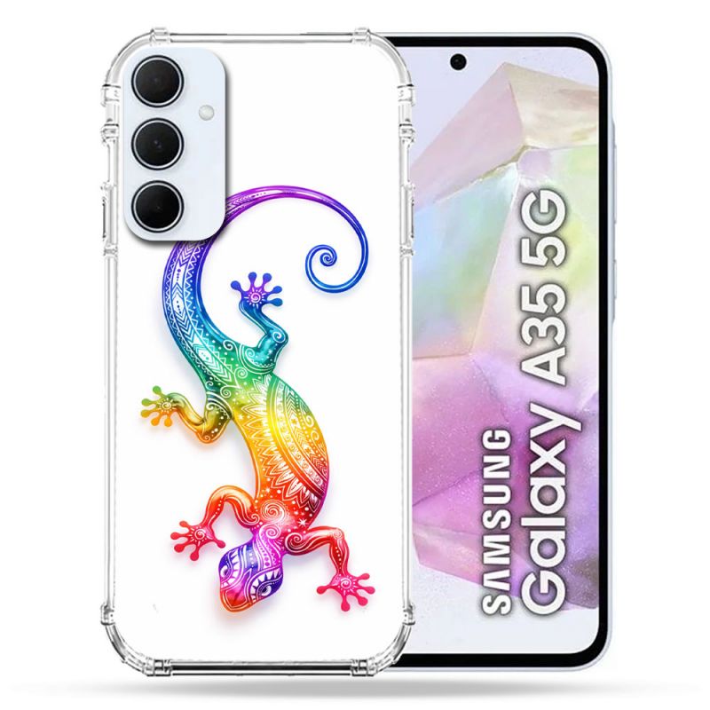 Coque Renforcée Pour Samsung Galaxy A35 5G Animal Salamandre Color 2026