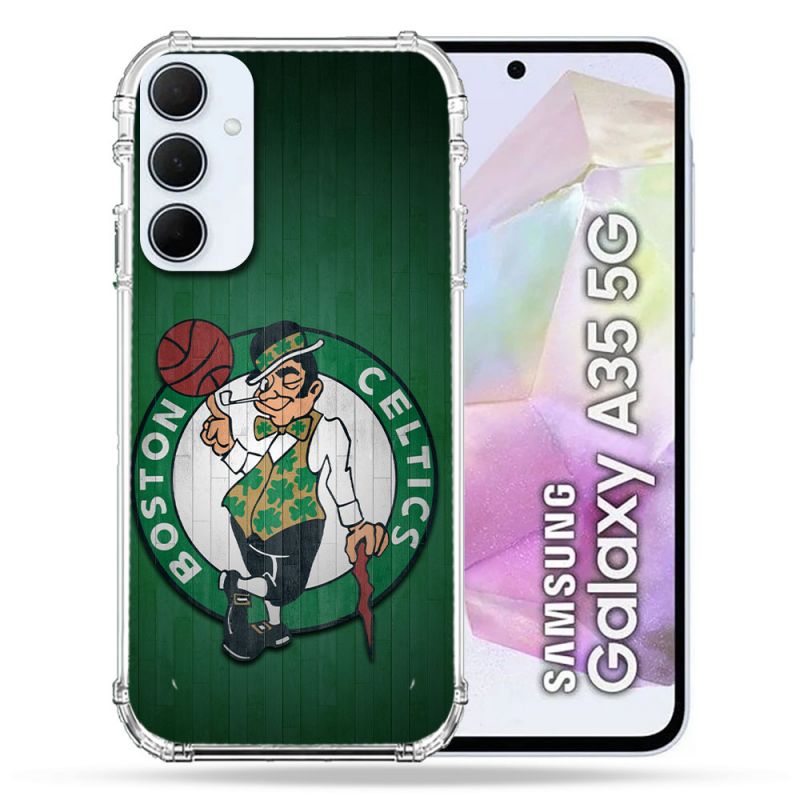 Coque Renforcée Pour Samsung Galaxy A35 5G Basket Boston Celtics