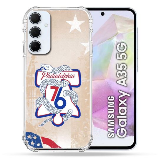 Coque Renforcée Pour Samsung Galaxy A35 5G Basket Philadelphia 76ers