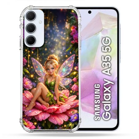 Coque Renforcée Pour Samsung Galaxy A35 5G Fantastique Fee Fleur