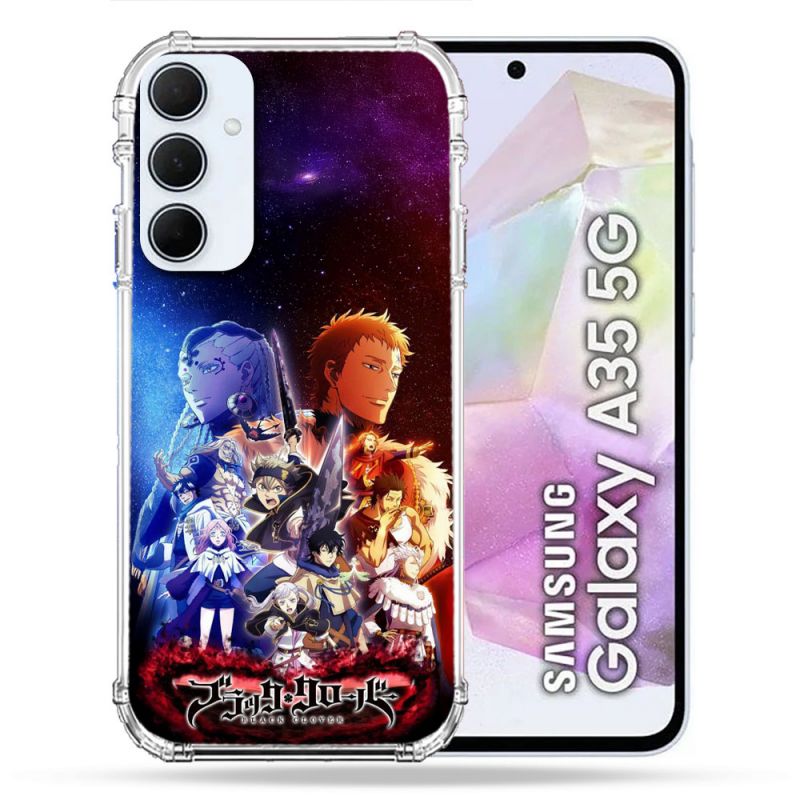 Coque Renforcée Pour Samsung Galaxy A35 5G Manga Black Clover Affiche