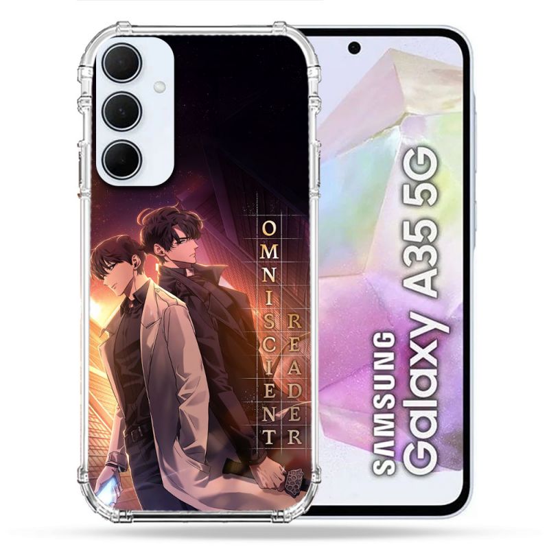 Coque Renforcée Pour Samsung Galaxy A35 5G Manga Lecteur Omniscient Affiche