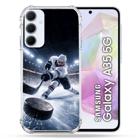 Coque Renforcée Pour Samsung Galaxy A35 5G Sport Hockey sur Glace