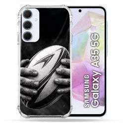Coque Renforcée Pour Samsung Galaxy A35 5G Sport Rugby Ballon Moderne