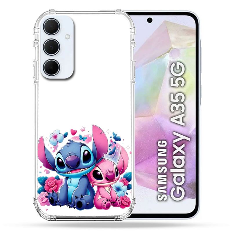 Coque Renforcée Pour Samsung Galaxy A35 5G Stitch Love