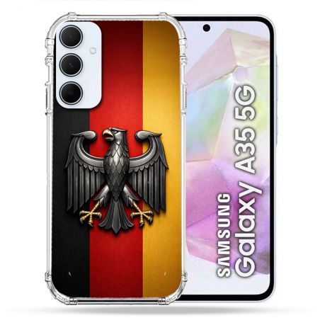 Coque Renforcée Pour Samsung Galaxy A35 5G Voyage Drapeau Allemagne