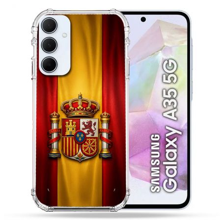 Coque Renforcée Pour Samsung Galaxy A35 5G Voyage Drapeau Espagne