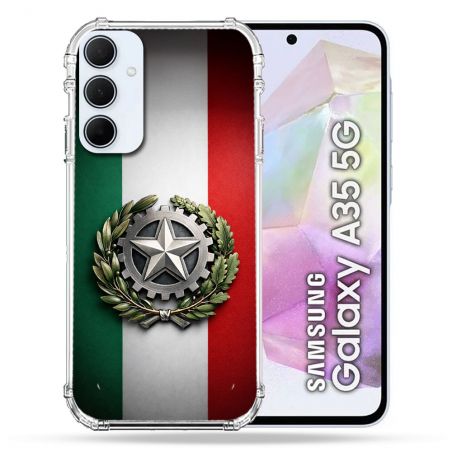 Coque Renforcée Pour Samsung Galaxy A35 5G Voyage Drapeau Italie