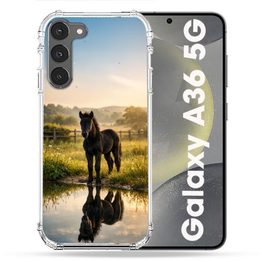 Coque Renforcée Pour Samsung Galaxy A36 5G Animal Cheval Reflet