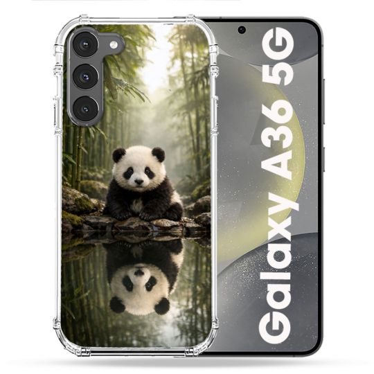 Coque Renforcée Pour Samsung Galaxy A36 5G Animal Panda Reflet