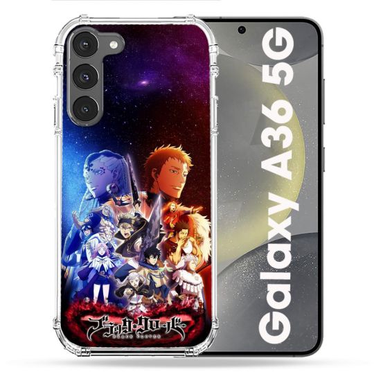 Coque Renforcée Pour Samsung Galaxy A36 5G Manga Black Clover Affiche