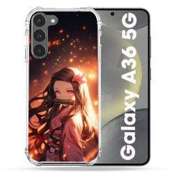 Coque Renforcée Pour Samsung Galaxy A36 5G Manga Demon Slayer Nezuko Rose