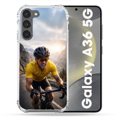 Coque Renforcée Pour Samsung Galaxy A36 5G Sport Cyclisme Maillot Jaune