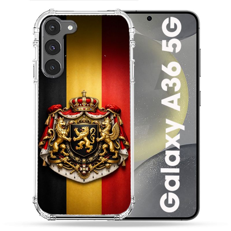 Coque Renforcée Pour Samsung Galaxy A36 5G Voyage Drapeau Belgique
