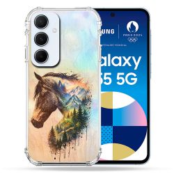 Coque Renforcée Pour Samsung Galaxy A55 5G Animal Cheval Montagne