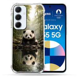 Coque Renforcée Pour Samsung Galaxy A55 5G Animal Panda Reflet
