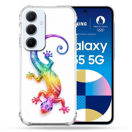 Coque Renforcée Pour Samsung Galaxy A55 5G Animal Salamandre Color 2026