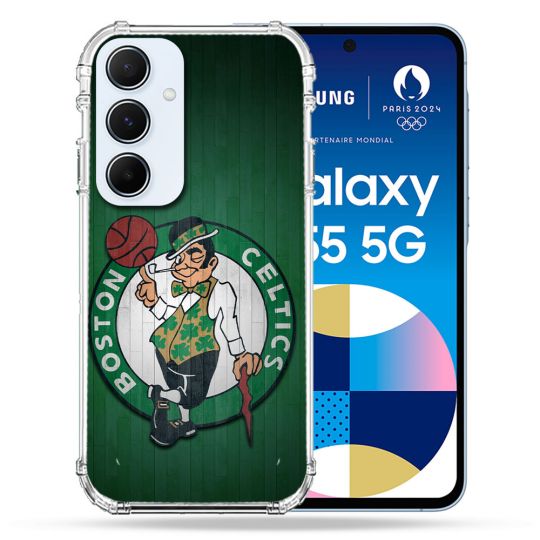 Coque Renforcée Pour Samsung Galaxy A55 5G Basket Boston Celtics