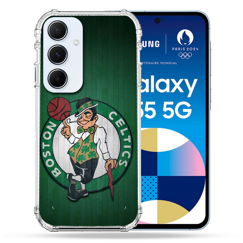 Coque Renforcée Pour Samsung Galaxy A55 5G Basket Boston Celtics