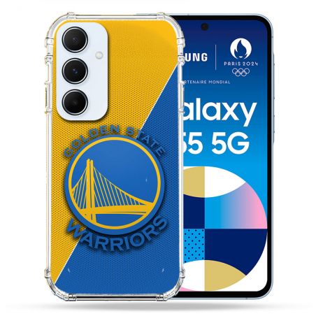 Coque Renforcée Pour Samsung Galaxy A55 5G Basket Golden State Warriors