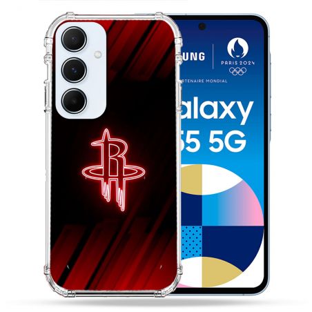 Coque Renforcée Pour Samsung Galaxy A55 5G Basket Houston Rockets