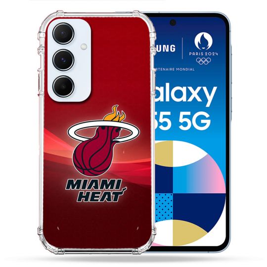 Coque Renforcée Pour Samsung Galaxy A55 5G Basket Miami Heat