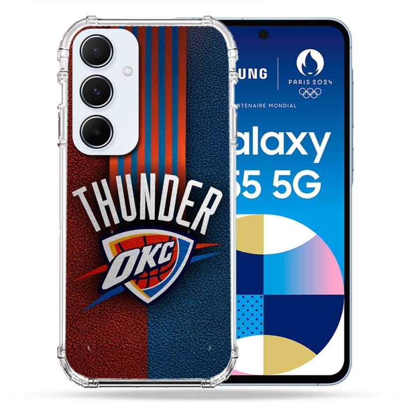 Coque Renforcée Pour Samsung Galaxy A55 5G Basket Oklahoma City Thunder
