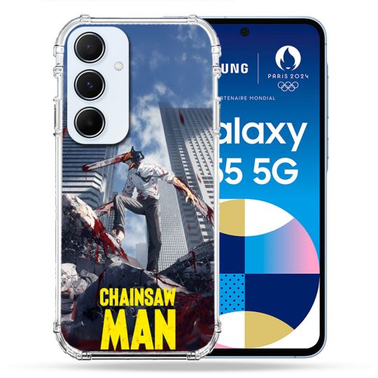 Coque Renforcée Pour Samsung Galaxy A55 5G Manga Chainsaw Man Denji
