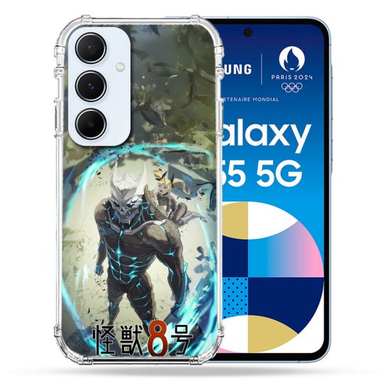 Coque Renforcée Pour Samsung Galaxy A55 5G Manga Kaiju N° 8 Kafka Hibino