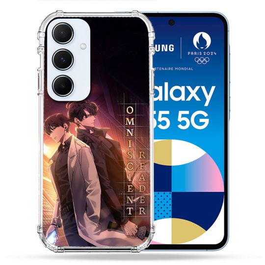 Coque Renforcée Pour Samsung Galaxy A55 5G Manga Lecteur Omniscient Affiche