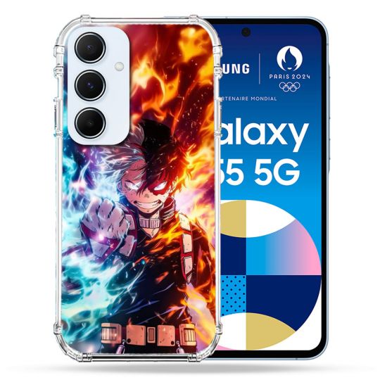 Coque Renforcée Pour Samsung Galaxy A55 5G Manga My Hero Academia Shoto Portrait