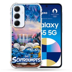 Coque Renforcée Pour Samsung Galaxy A55 5G Schtroumpfs Forêt