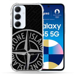 Coque Renforcée Pour Samsung Galaxy A55 5G Stone Island Gris