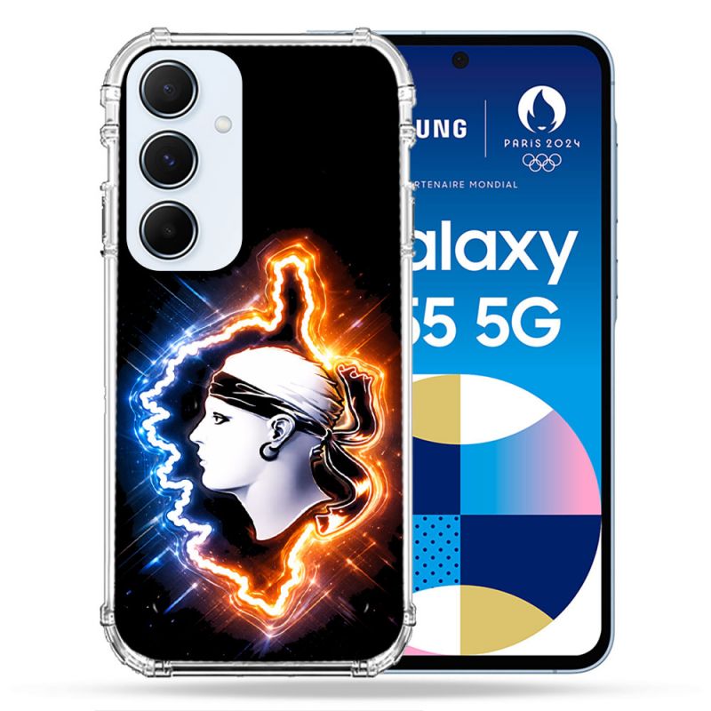 Coque Renforcée Pour Samsung Galaxy A55 5G Voyage Corse Brillante