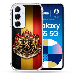 Coque Renforcée Pour Samsung Galaxy A55 5G Voyage Drapeau Belgique
