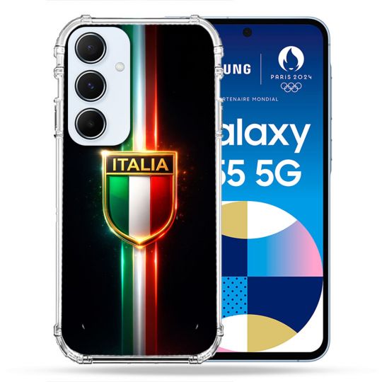 Coque Renforcée Pour Samsung Galaxy A55 5G Voyage Drapeau Italie 3 2026