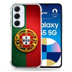 Coque Renforcée Pour Samsung Galaxy A55 5G Voyage Drapeau Portugal