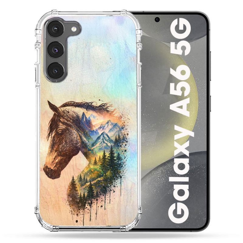 Coque Renforcée Pour Samsung Galaxy A56 5G Animal Cheval Montagne
