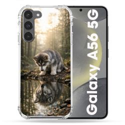 Coque Renforcée Pour Samsung Galaxy A56 5G Animal Loup Reflet