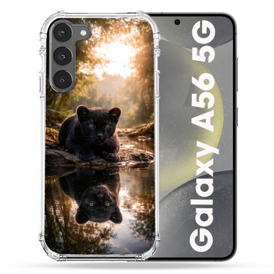 Coque Renforcée Pour Samsung Galaxy A56 5G Animal Panthère Reflet
