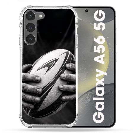 Coque Renforcée Pour Samsung Galaxy A56 5G Sport Rugby Ballon Moderne