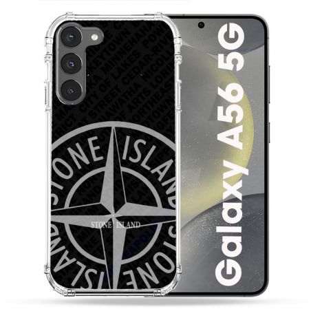 Coque Renforcée Pour Samsung Galaxy A56 5G Stone Island Gris