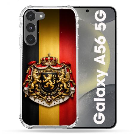 Coque Renforcée Pour Samsung Galaxy A56 5G Voyage Drapeau Belgique