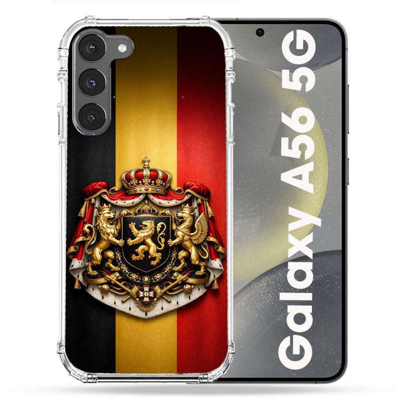 Coque Renforcée Pour Samsung Galaxy A56 5G Voyage Drapeau Belgique