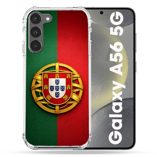 Coque Renforcée Pour Samsung Galaxy A56 5G Voyage Drapeau Portugal