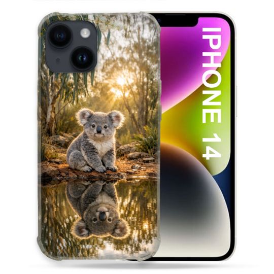 Coque Renforcée Pour Iphone 14 Animal Koala Reflet