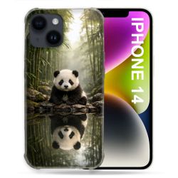 Coque Renforcée Pour Iphone 14 Animal Panda Reflet