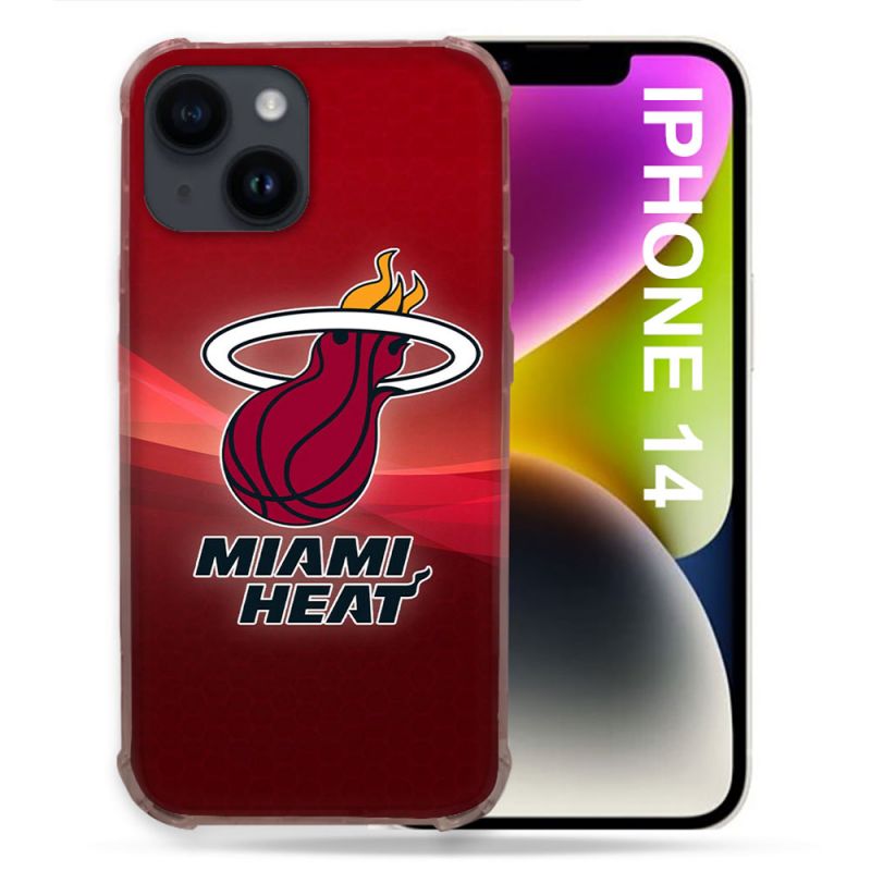 Coque Renforcée Pour Iphone 14 Basket Miami Heat